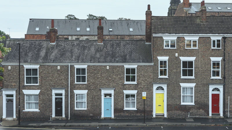 A row of terraced houses in the UK